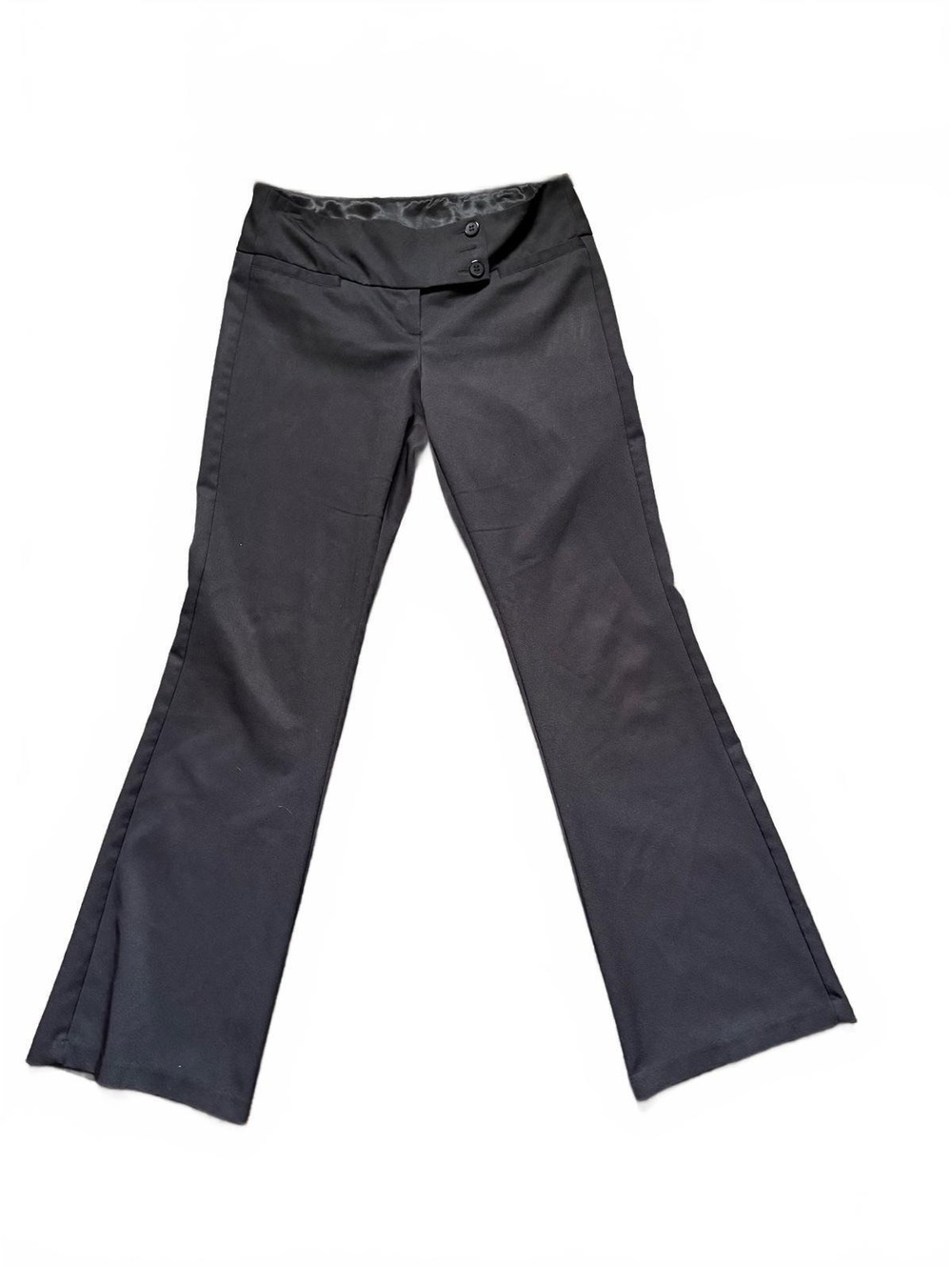 Y2K JOE B Joe Benbasset Black Low Rise Flare Dress Pants Size 7 3 Button